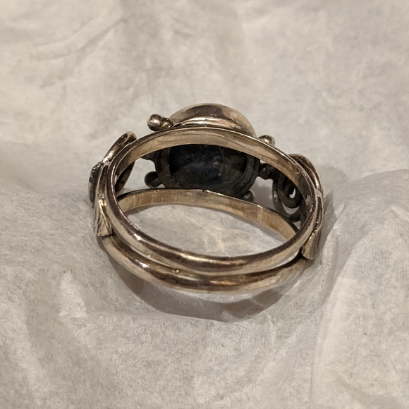 Men's Ring Lapis Lazuli .925 Silver Ring, Size 10 - Picture 10 of 10